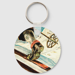 Norway - Home of Skiing Travel Art Key Ring