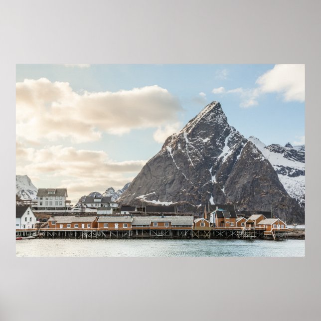 Norway Lofoten Fishing Village Poster (Front)