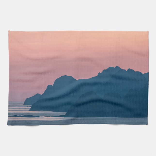 Norway Lofoten Landscape Tea Towel (Horizontal)