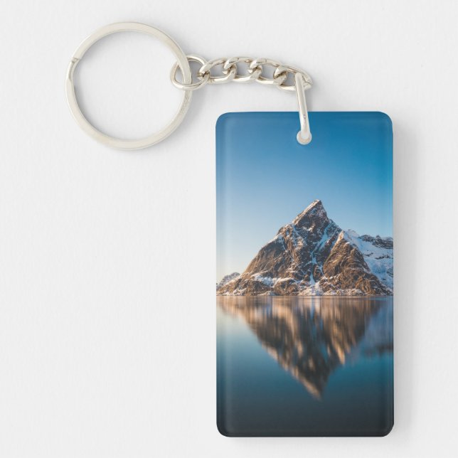 Norway Lofoten Mountain Key Ring (Front)