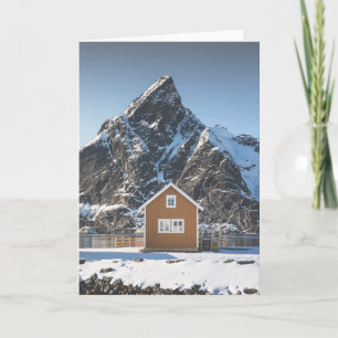 Norway Lofoten Yellow Cabin Card