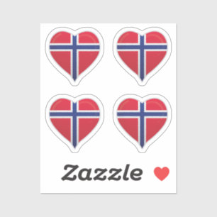Norway love flag pride heart sticker
