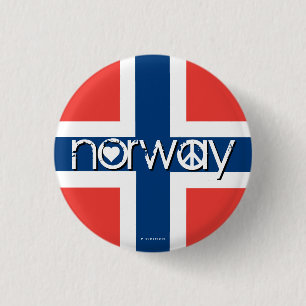 Norway Love Peace Button 5