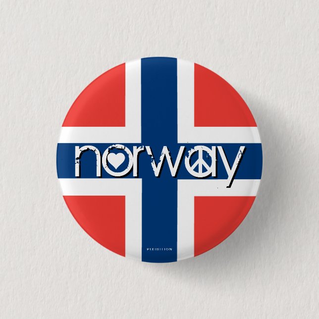 Norway Love Peace Button 5 (Front)