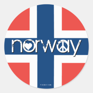 Norway Love Peace Sticker 1
