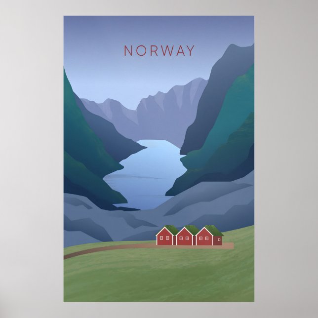 Norway Minimal Travel Poster (Front)