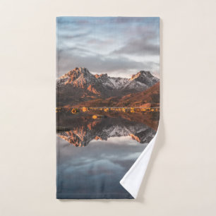 Norway Mountains Landscape Photography Hand Towel