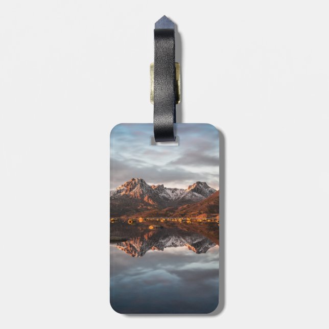 Norway Mountains Landscape Photography Luggage Tag (Back Vertical)