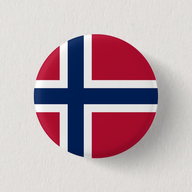 Norway National Flag 3 Cm Round Badge (Front)