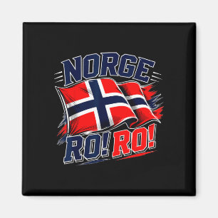Norway norge flag vintage norwegian football fan magnet