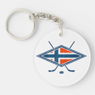 Norway Norge Ice Hockey Logo Key Ring