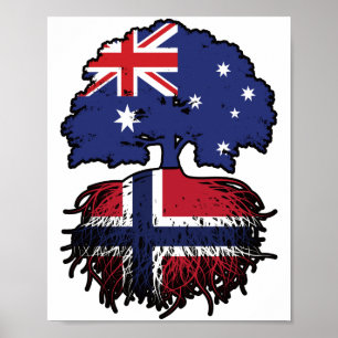 Norway Norwegian Australian Australia Tree Roots Poster