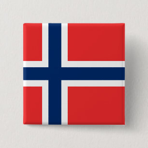 Norway (Norwegian) Flag 15 Cm Square Badge