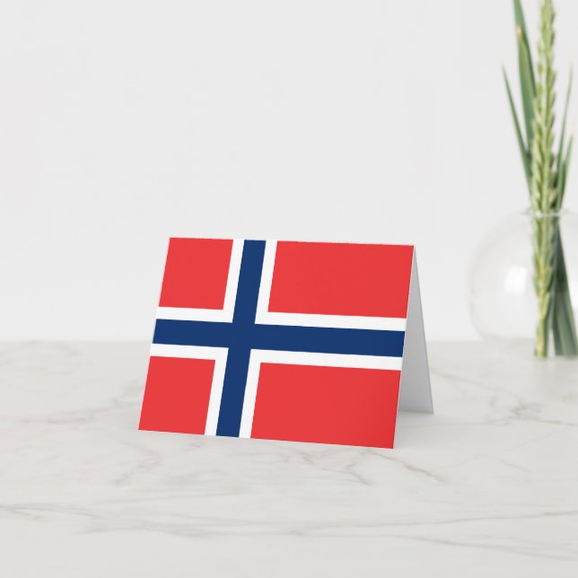 Norway (Norwegian) Flag Card (Front)