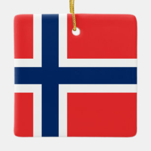 Norway (Norwegian) Flag  Ceramic Ornament