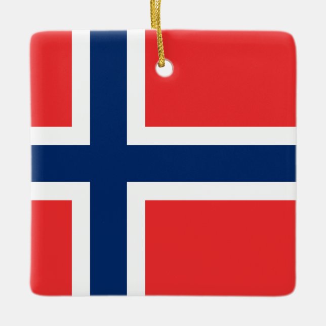 Norway (Norwegian) Flag  Ceramic Ornament (Front)
