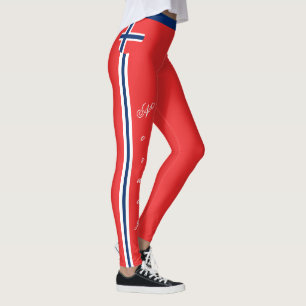 Norway & Norwegian Flag fashion, travel/sport fans Leggings