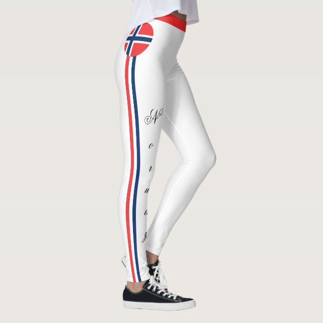 Norway & Norwegian Flag fashion, travel/sport fans Leggings (Right)