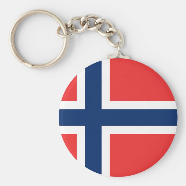 Norway (Norwegian) Flag Key Ring (Front)