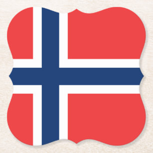 Norway (Norwegian) Flag Paper Coaster