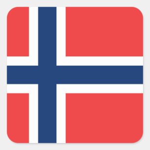 Norway (Norwegian) Flag Square Sticker