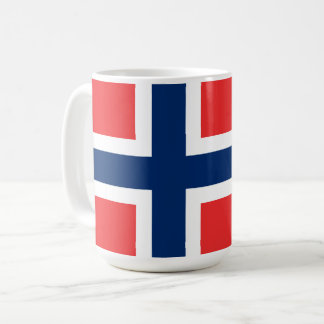 Norway, Norwegian flag, with coat of arms Coffee Mug