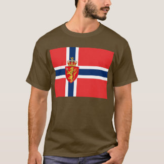 Norway, Norwegian flag, with coat of arms/Odee  T-Shirt