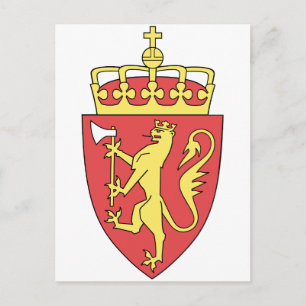 Norway Official Coat Of Arms Heraldry Symbol Postcard