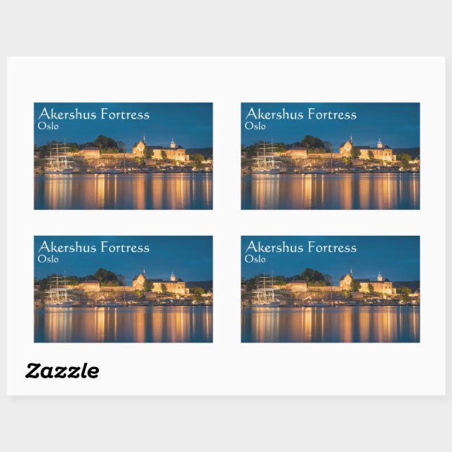 Norway Oslo Akershus Fortress Rectangular Sticker (Sheet)