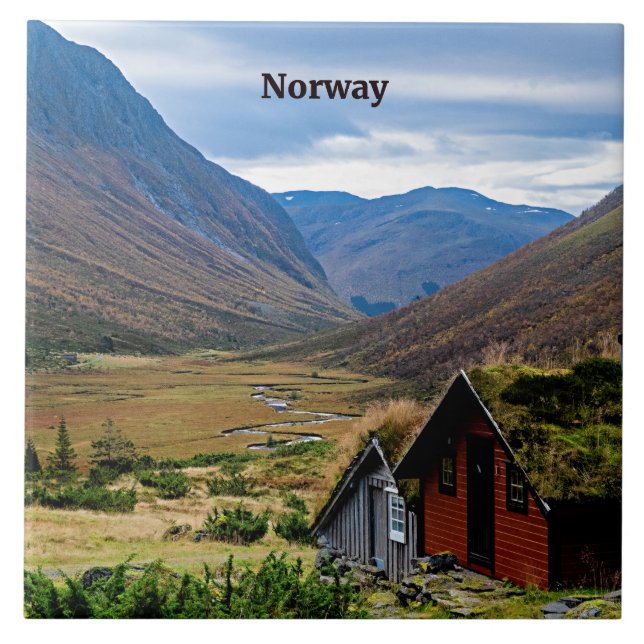 Norway picturesque photograph ceramic tile (Front)