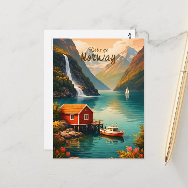 Norway Postcard (Front/Back In Situ)