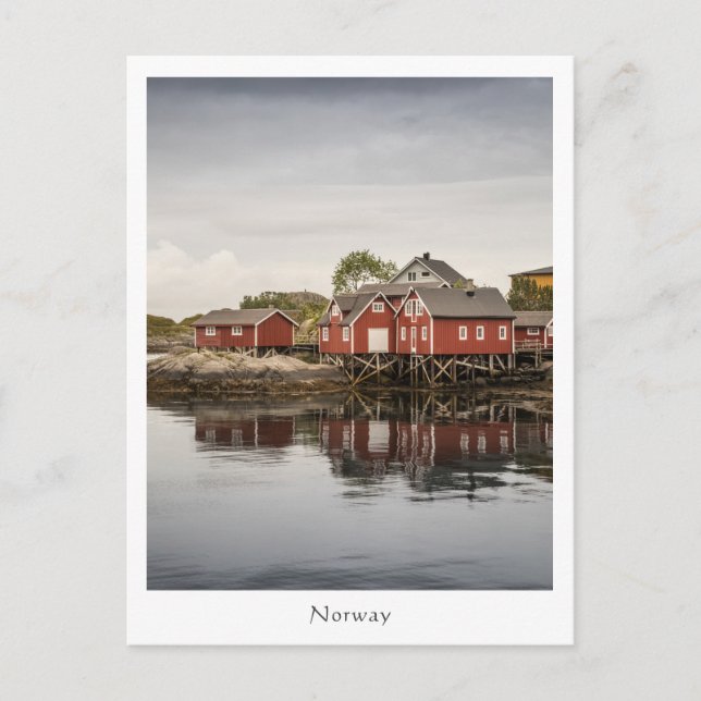 Norway Red Painted House  Postcard (Front)