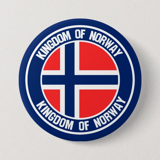 Norway Round Emblem 7.5 Cm Round Badge (Front)
