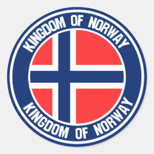 Norway Round Emblem Classic Round Sticker