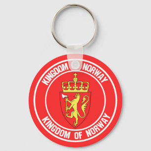Norway Round Emblem Key Ring
