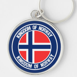 Norway Round Emblem Key Ring