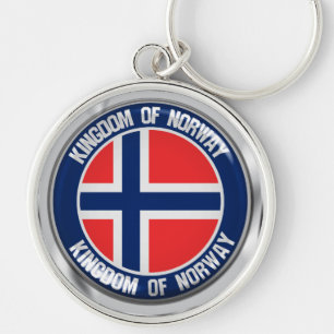 Norway Round Emblem Key Ring