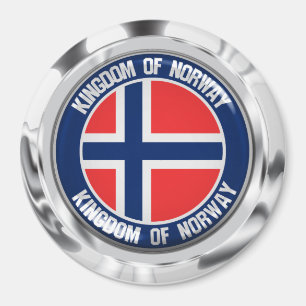 Norway Round Emblem Magnet