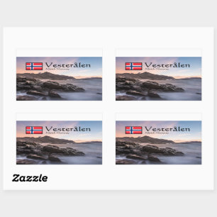 Norway Seascape Rectangular Sticker