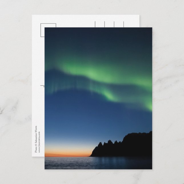 Norway Senja Northern Lights Postcard (Front/Back)