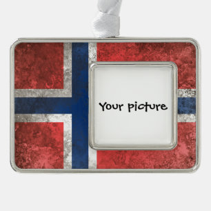 Norway Silver Plated Framed Ornament