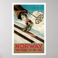 Norway Ski Sports Vintage Travel