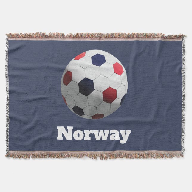 Norway soccer throw blanket (Front)