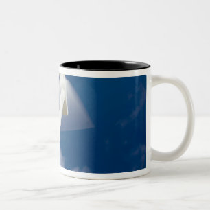 Norway, Sogn og Fjordane. Wind mill at Kråkenes. Two-Tone Coffee Mug