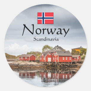 Norway Souvenir Classic Round Sticker