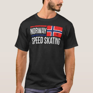 Norway Speed Skating Flag Short Track Race Winter  T-Shirt