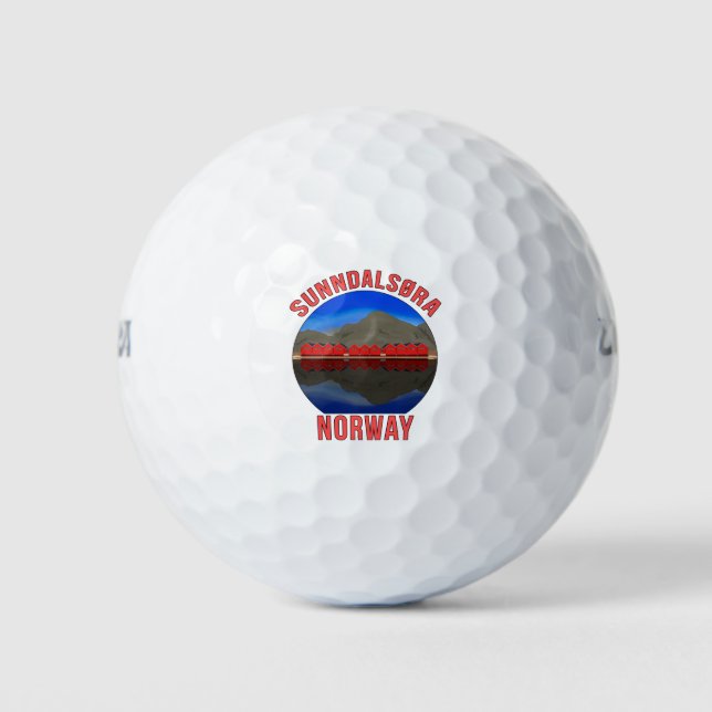 Norway Sunndalsøra Travel Norwegian Golf Balls (Front)