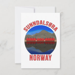Norway Sunndalsøra Travel Norwegian Thank You Card