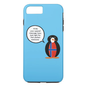 Norway Talking Ms Penguin Personalised  iPhone 8 Plus/7 Plus Case
