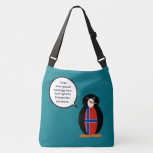 Norway Talking Ms Penguin Personalised Crossbody Bag